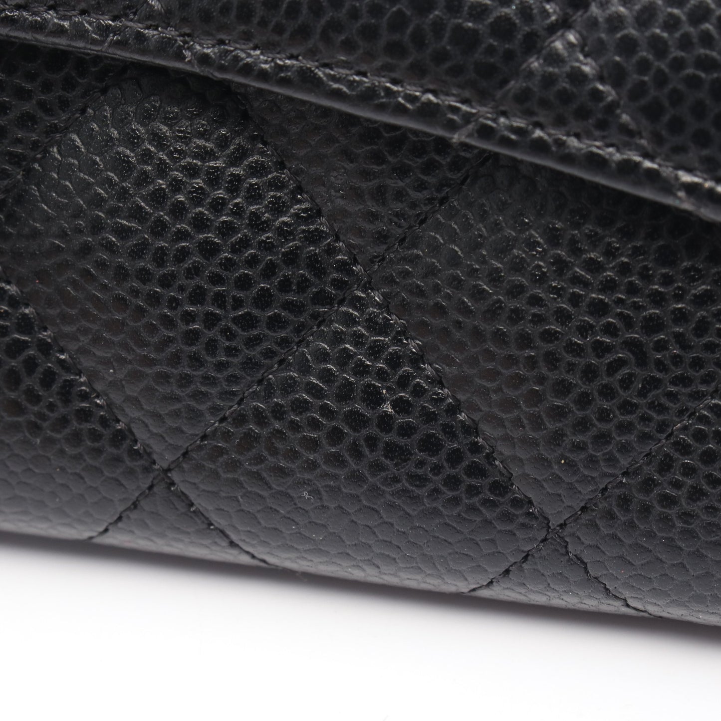 クラシック ロング フラップ ウォレット マトラッセ 二つ折り長財布 キャビアスキン ブラック ゴールド金具 シャネル 財布・小物 CHANEL