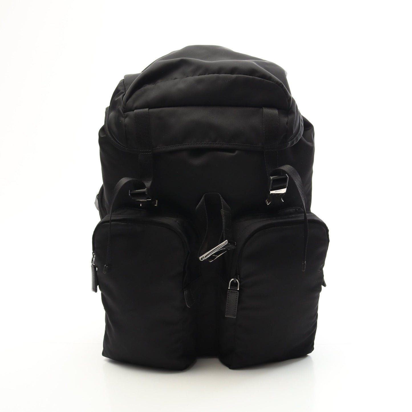 TESSUTO MONTAGNA バックパック リュックサック ナイロン サフィアーノレザー ブラック プラダ バッグ PRADA