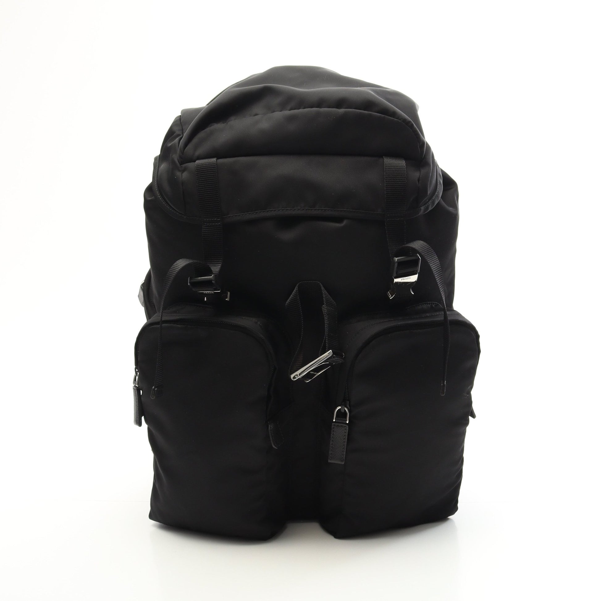 TESSUTO MONTAGNA バックパック リュックサック ナイロン サフィアーノレザー ブラック プラダ バッグ PRADA