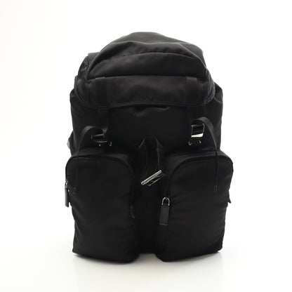 TESSUTO MONTAGNA バックパック リュックサック ナイロン サフィアーノレザー ブラック プラダ バッグ PRADA