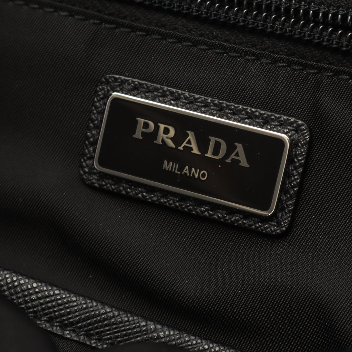 TESSUTO MONTAGNA バックパック リュックサック ナイロン サフィアーノレザー ブラック プラダ バッグ PRADA
