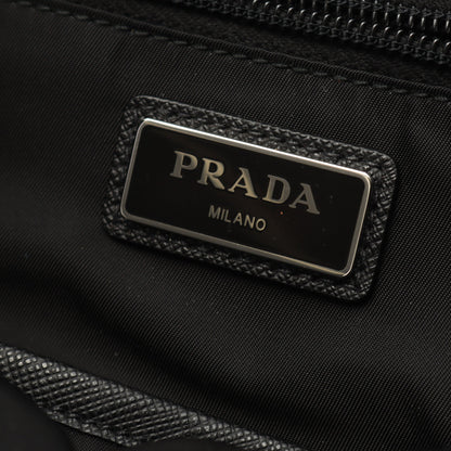 TESSUTO MONTAGNA バックパック リュックサック ナイロン サフィアーノレザー ブラック プラダ バッグ PRADA