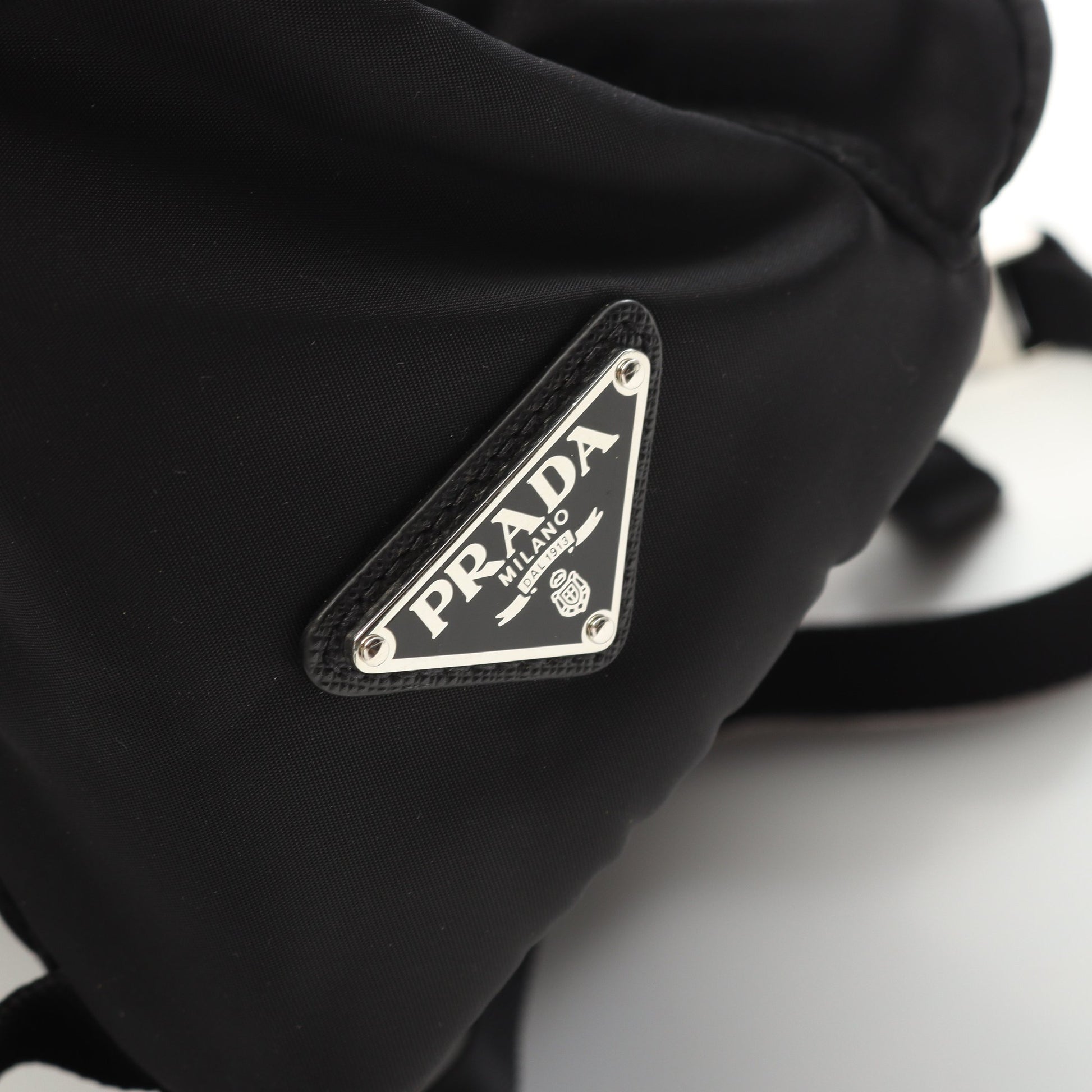 TESSUTO MONTAGNA バックパック リュックサック ナイロン サフィアーノレザー ブラック プラダ バッグ PRADA