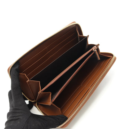 GGスプリーム ラウンドファスナー長財布 PVC レザー ベージュ ブラウン グッチ 財布・小物 GUCCI