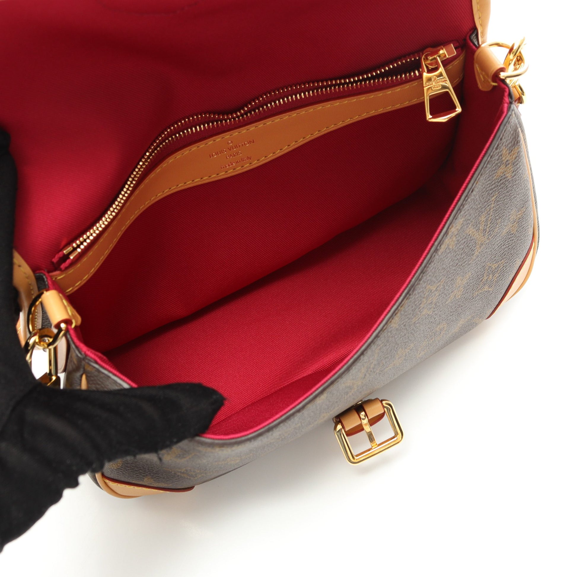 ディアヌ NM PM モノグラム フューシャ ワンショルダーバッグ PVC レザー ブラウン 2WAY ルイヴィトン バッグ LOUIS VUITTON