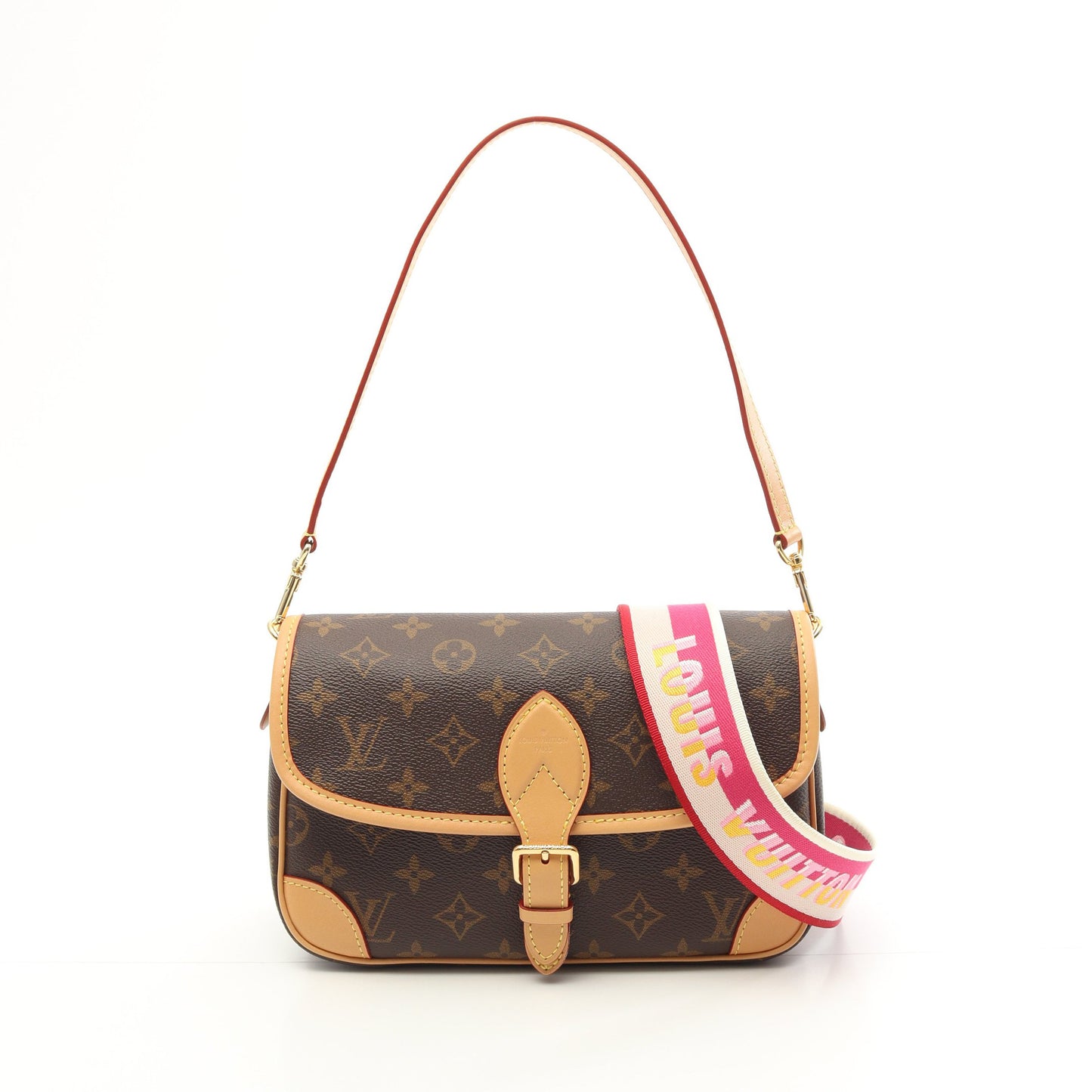 ディアヌ NM PM モノグラム フューシャ ワンショルダーバッグ PVC レザー ブラウン 2WAY ルイヴィトン バッグ LOUIS VUITTON