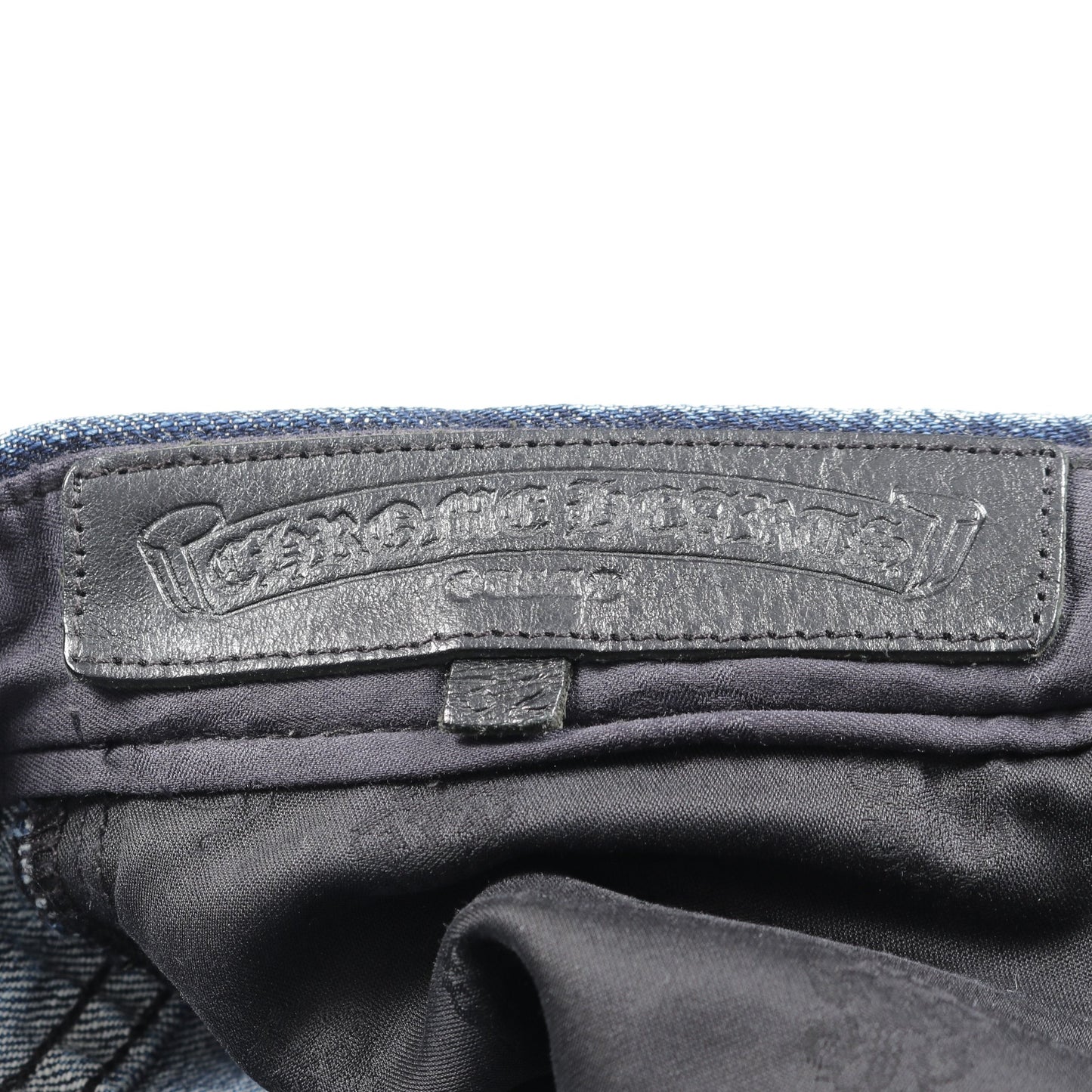 クロスボールボタン デニムパンツ コットン ブルー ボタンフライ クロムハーツ ボトムス Chrome Hearts