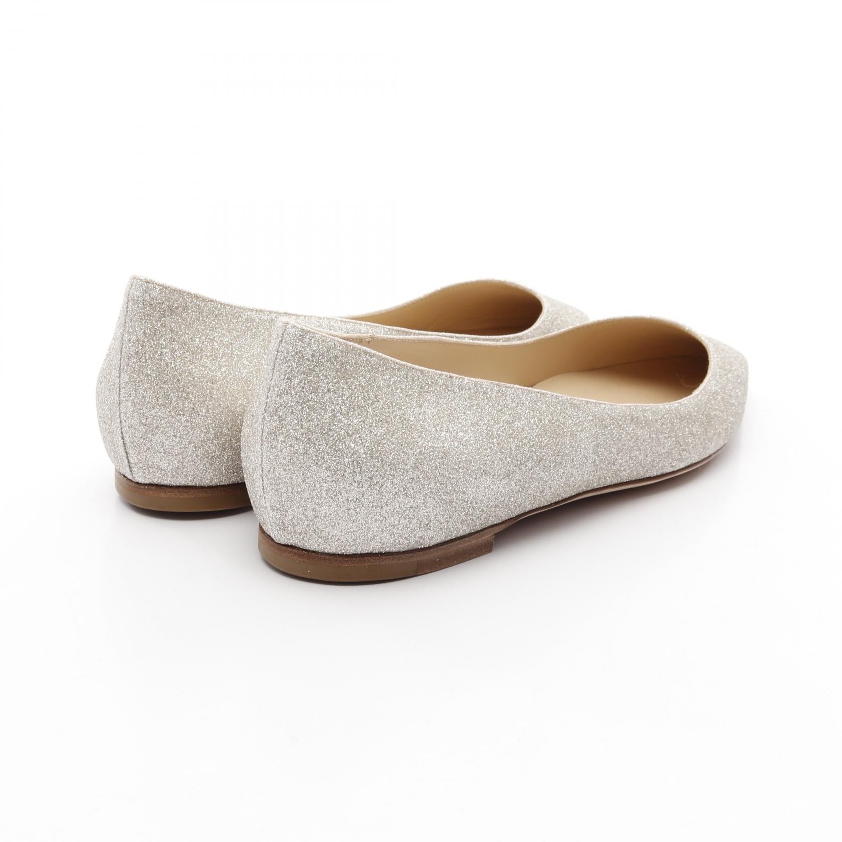 ROMY FLAT フラットシューズ グリッター シャンパンゴールド ジミー