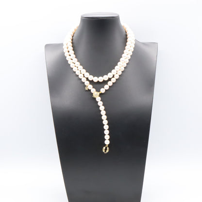 ロングパールネックレス ネックレス K18（イエローゴールド） パール ホワイト ミキモト アクセサリー MIKIMOTO