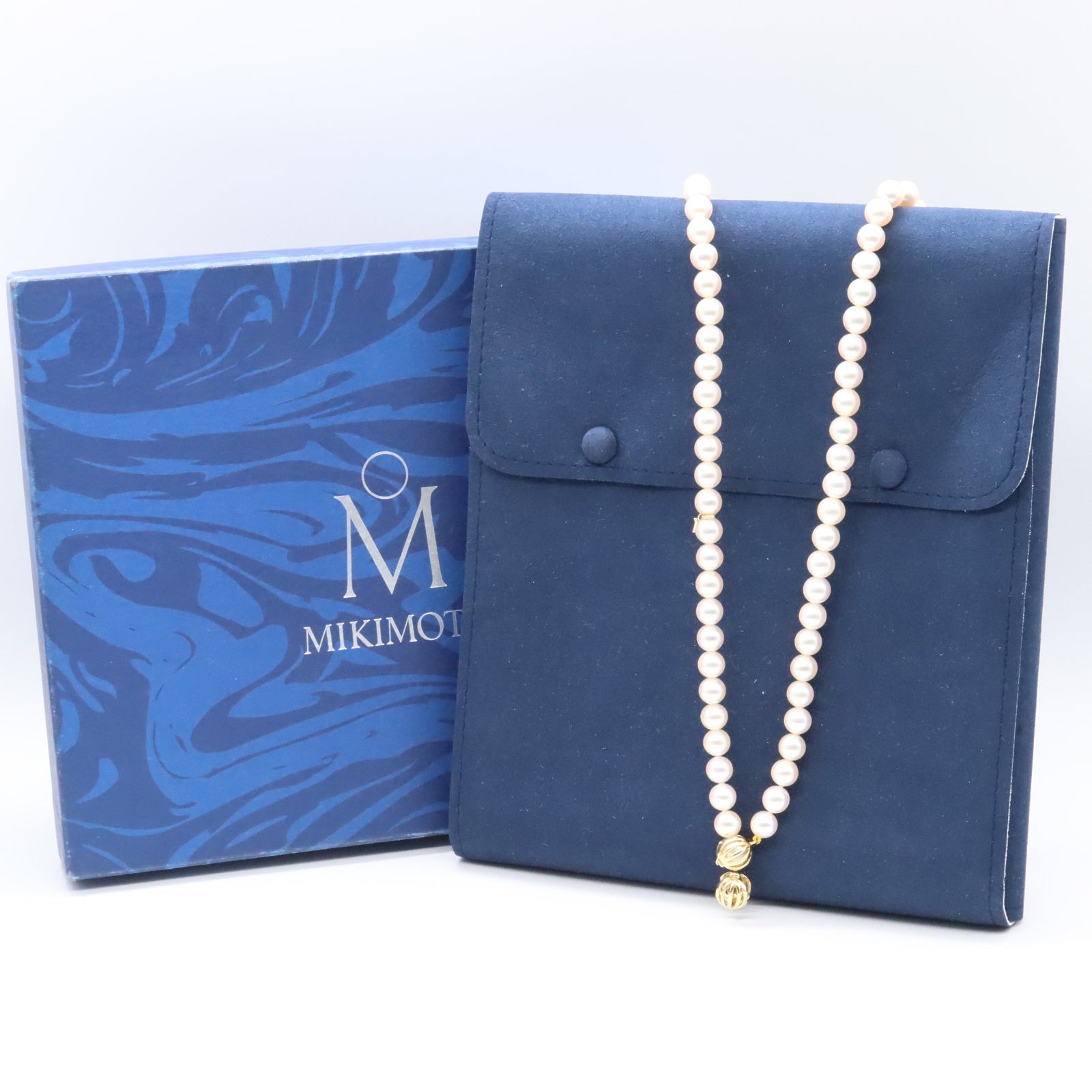 ロングパールネックレス ネックレス K18（イエローゴールド） パール ホワイト ミキモト アクセサリー MIKIMOTO