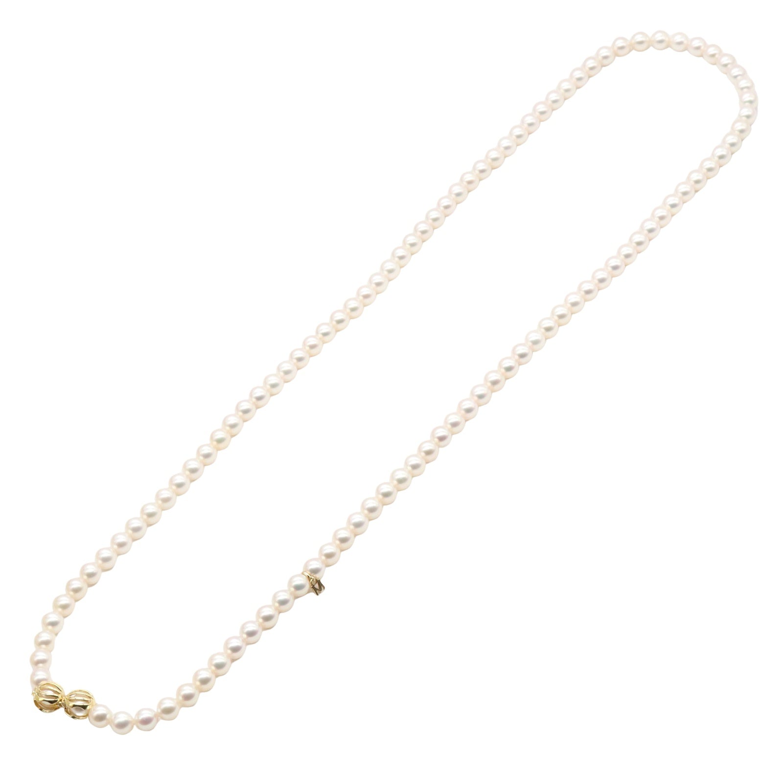 ロングパールネックレス ネックレス K18（イエローゴールド） パール ホワイト ミキモト アクセサリー MIKIMOTO