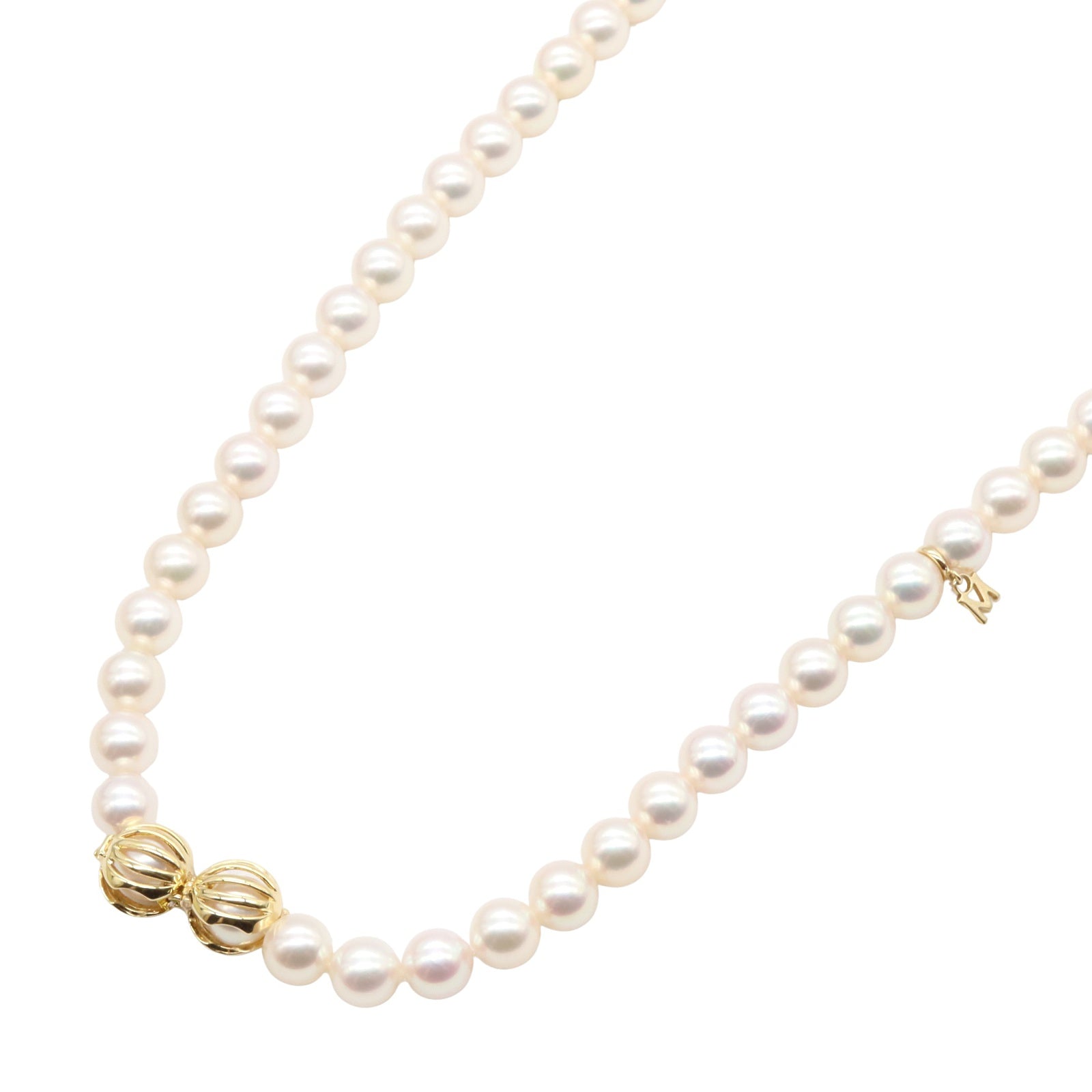 ロングパールネックレス ネックレス K18（イエローゴールド） パール ホワイト ミキモト アクセサリー MIKIMOTO