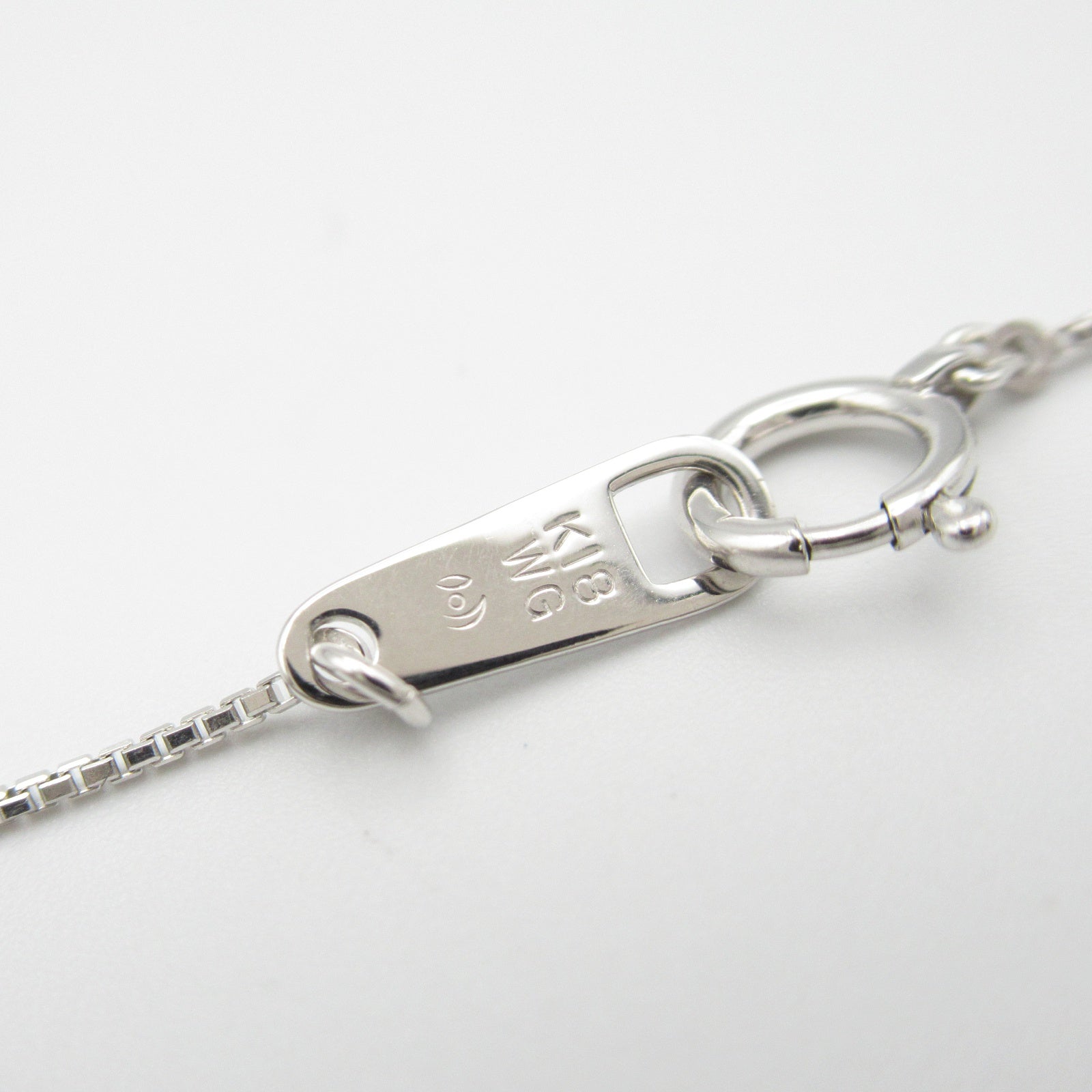 TASAKI 田崎 K18WG ホワイトゴールド ネックレス シェル ダイヤモンド 0.03ct クロス 十字架 デザイン 40cm