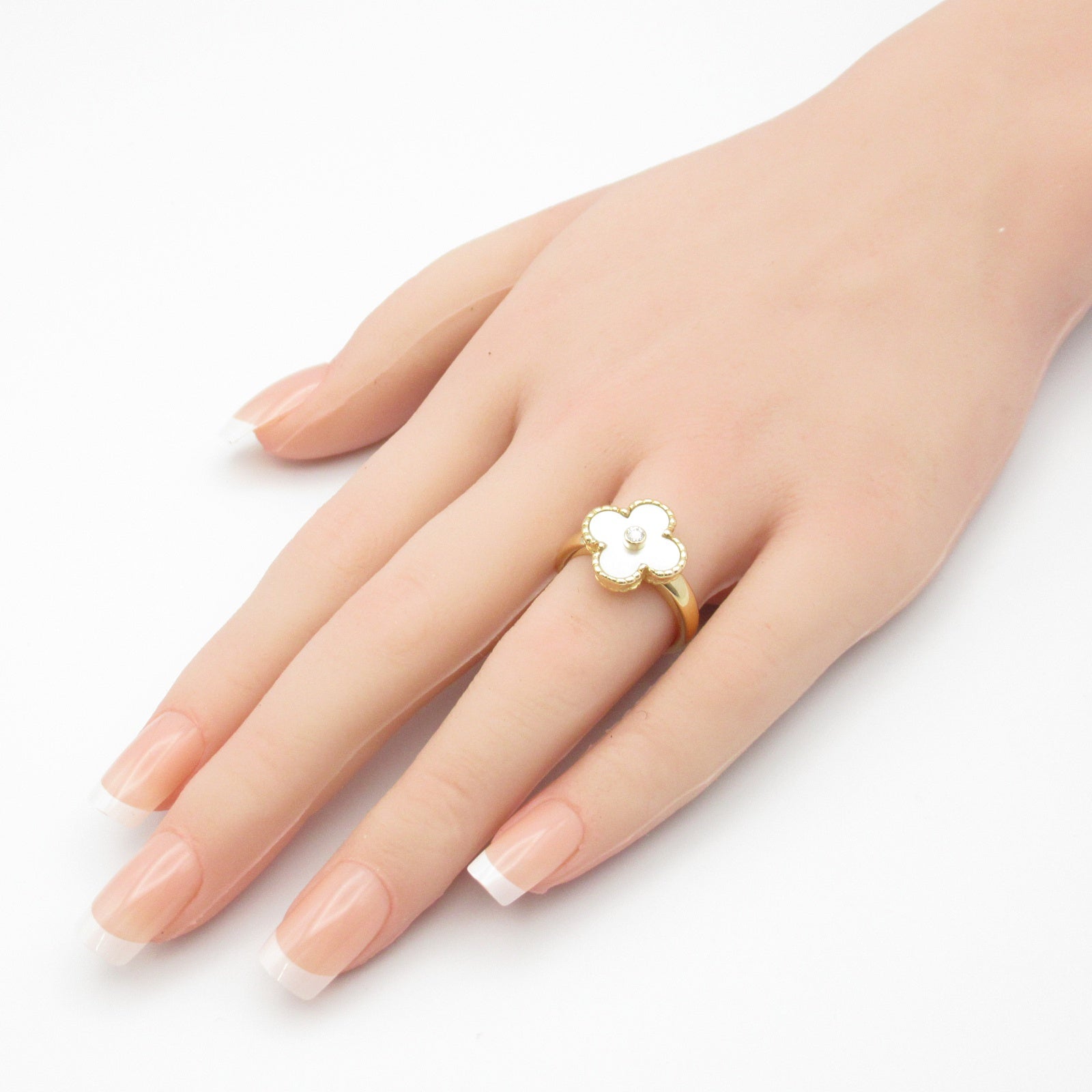 ヴィンテージアルハンブラ リング ダイヤ MOP リング 指輪 K18