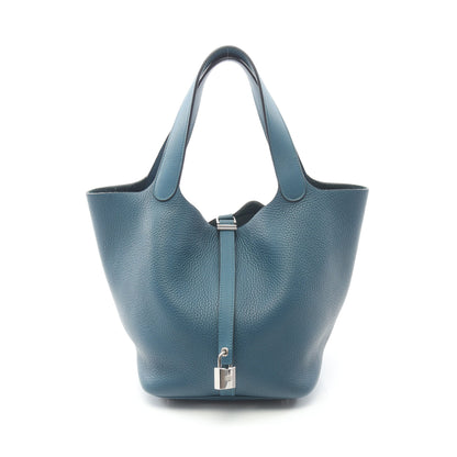 ピコタンロック タッチMM コルヴェール ハンドバッグ トリヨンクレマンス ヴォースイフト ブルー シルバー金具 T刻印 エルメス バッグ HERMES