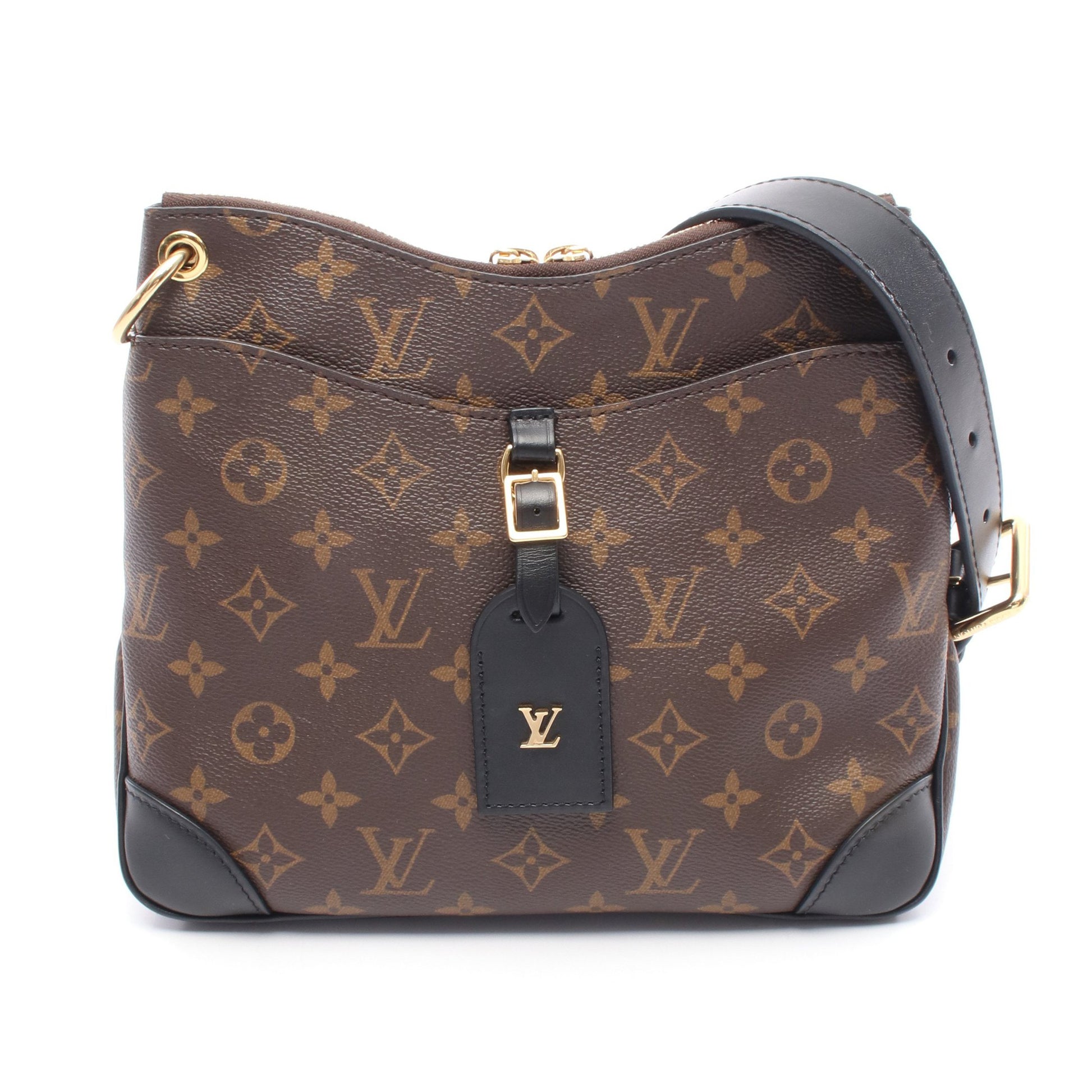 オデオン NM PM モノグラム ノワール ショルダーバッグ PVC レザー ブラウン ブラック ルイヴィトン バッグ LOUIS VUITTON