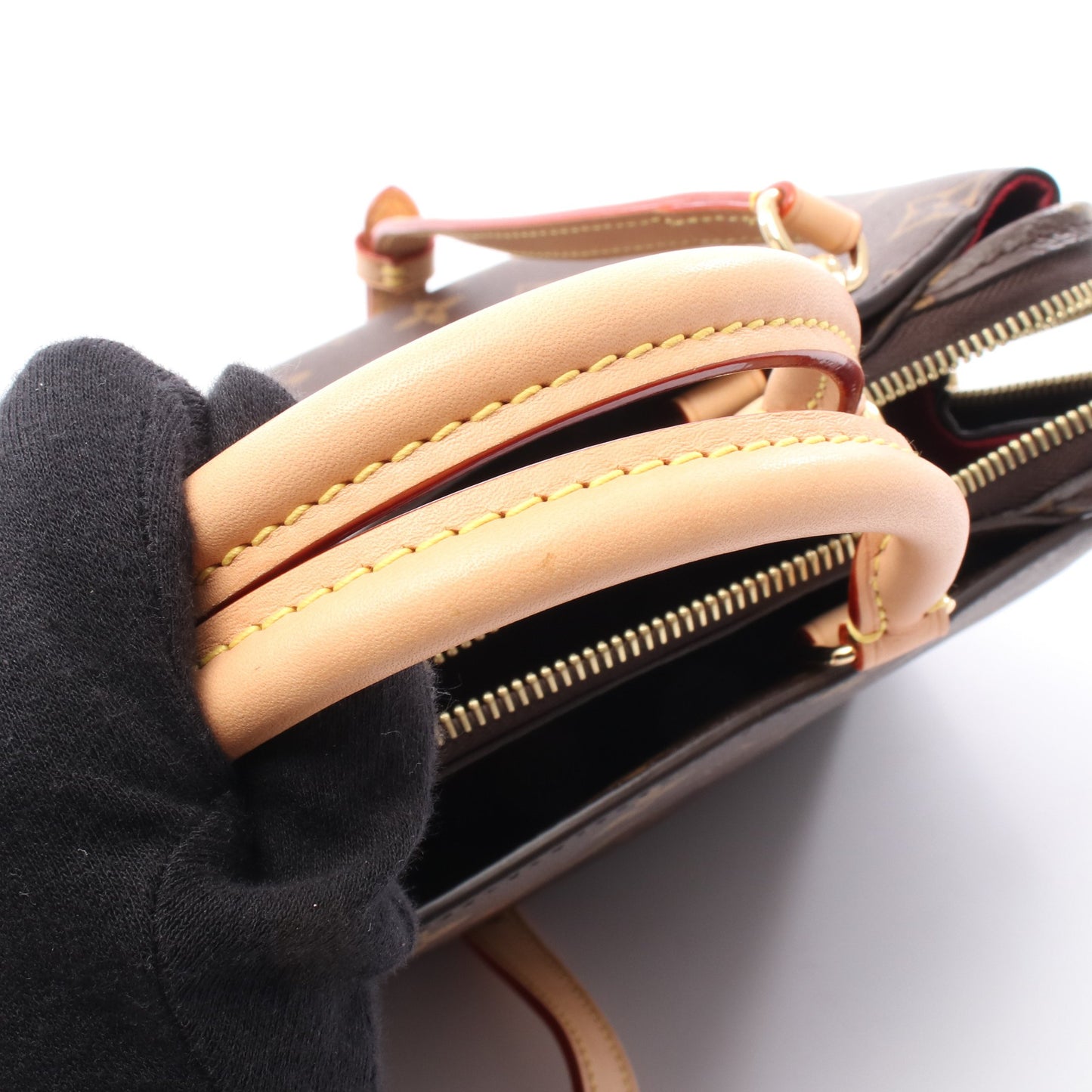 プティ パレPM モノグラム ハンドバッグ PVC レザー ブラウン 2WAY ルイヴィトン バッグ LOUIS VUITTON