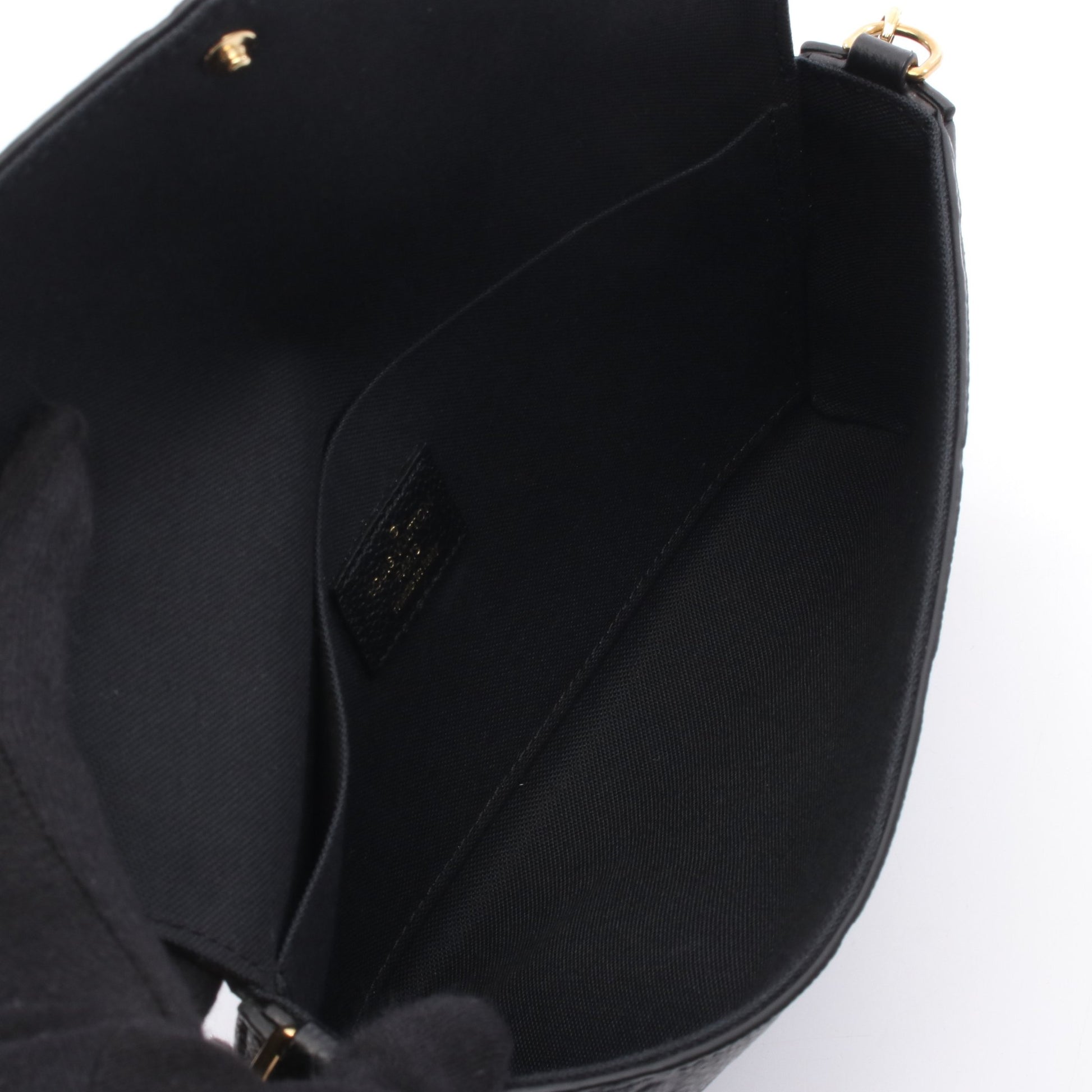 ポシェット フェリシー モノグラムアンプラント ノワール チェーンウォレット レザー ブラック ルイヴィトン バッグ LOUIS VUITTON
