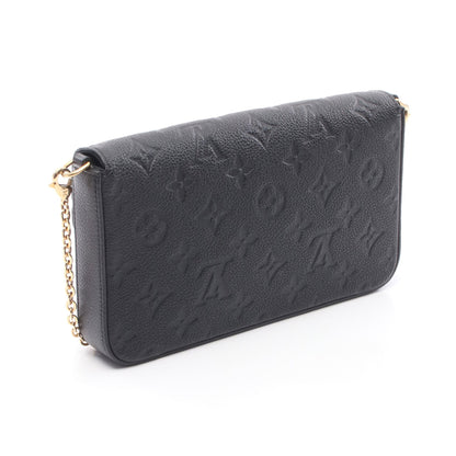 ポシェット フェリシー モノグラムアンプラント ノワール チェーンウォレット レザー ブラック ルイヴィトン バッグ LOUIS VUITTON