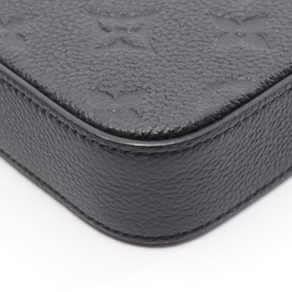 ポシェット フェリシー モノグラムアンプラント ノワール チェーンウォレット レザー ブラック ルイヴィトン バッグ LOUIS VUITTON