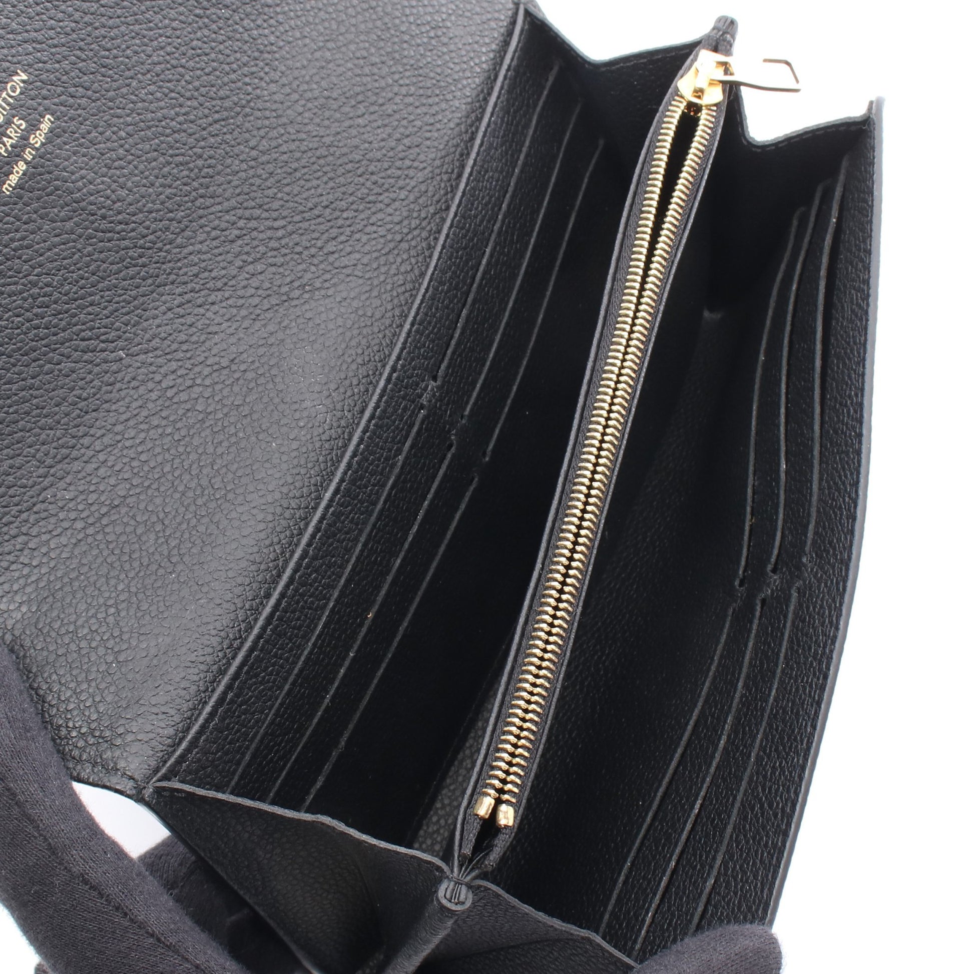 ポルトフォイユ サラ モノグラムアンプラント 二つ折り長財布 レザー  