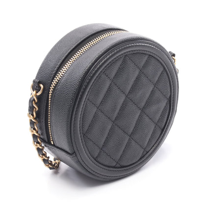 CCフィグリー チェーンショルダーバッグ キャビアスキン ブラック ゴールド金具 シャネル バッグ CHANEL