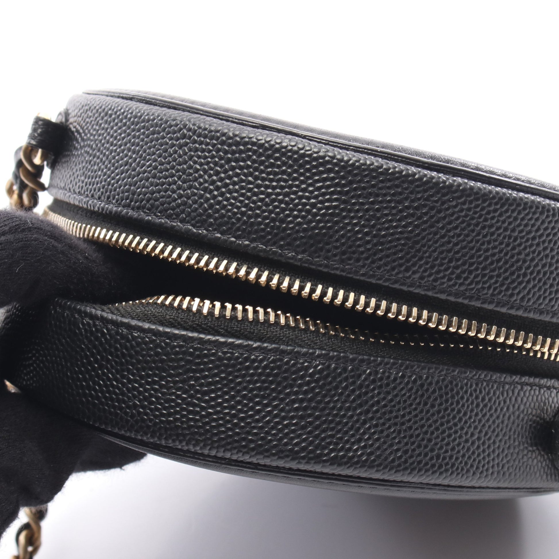CCフィグリー チェーンショルダーバッグ キャビアスキン ブラック ゴールド金具 シャネル バッグ CHANEL