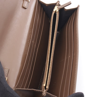 FFダイヤモンド ズッカ エンボス チェーンウォレット レザー ブラウン ブラック フェンディ バッグ FENDI