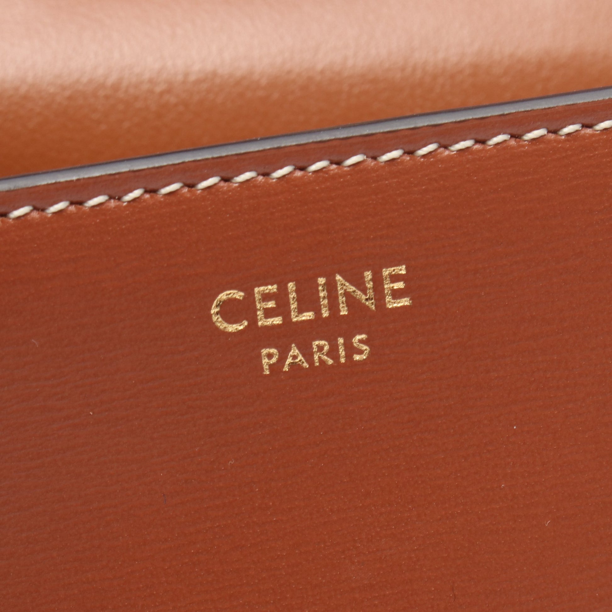 トリオンフ ショルダーバッグ レザー ブラウン セリーヌ バッグ CELINE