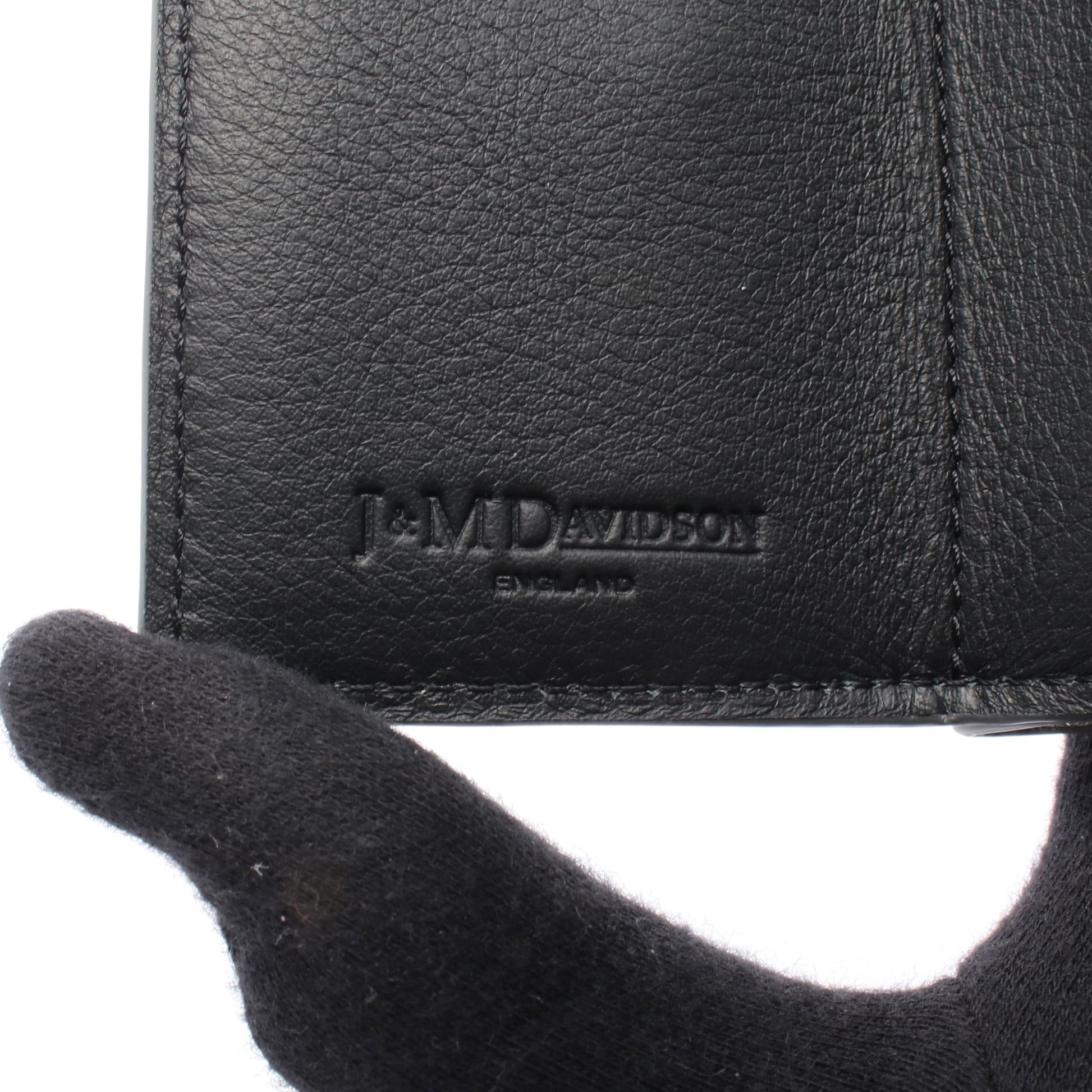 FOLD WALLE WITH STUDS 二つ折り財布 コンパクトウォレット レザー シルバー ジェイアンドエムデヴィッドソン 財布・小物 J&M DAVIDSON