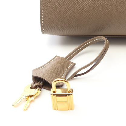 バーキン25 セリエ エトゥープ ハンドバッグ ヴォーエプソン グレーブラウン ゴールド金具 U刻印 エルメス バッグ HERMES