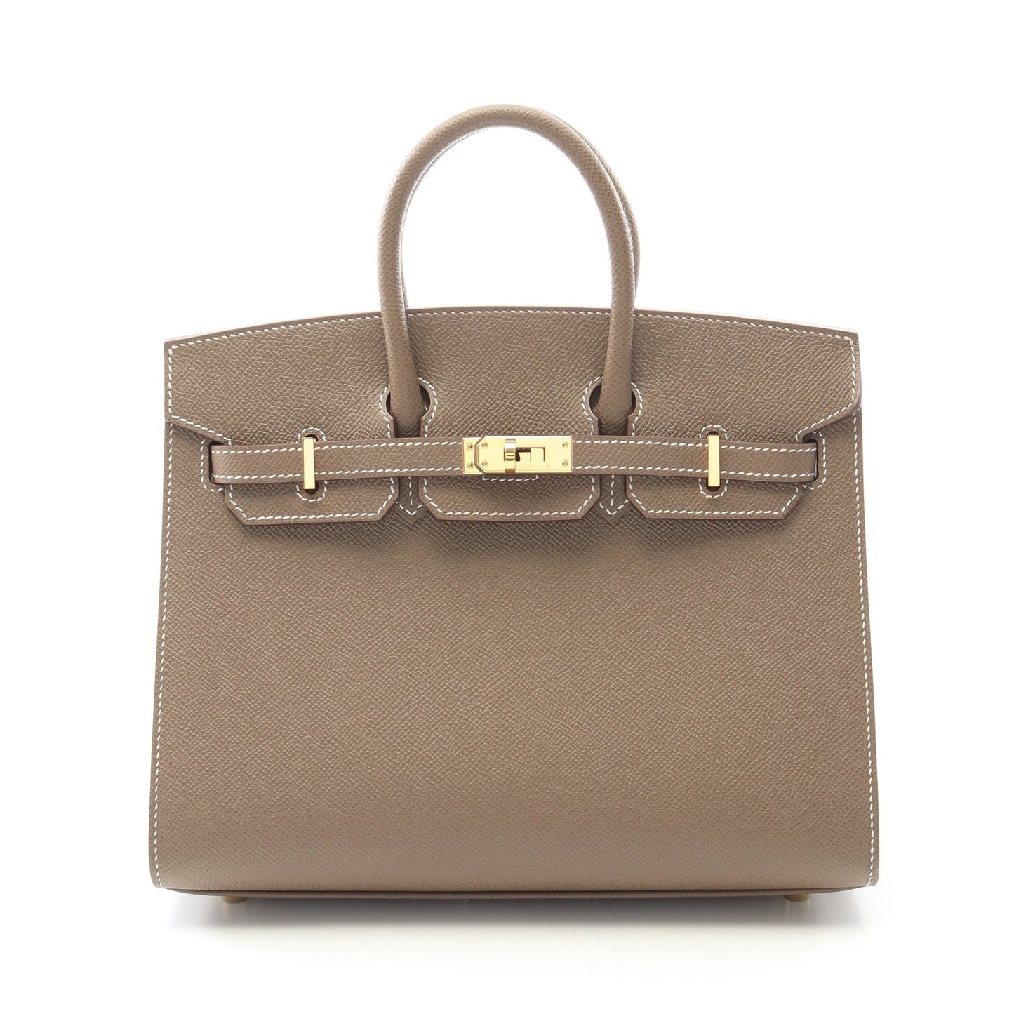 バーキン25 セリエ エトゥープ ハンドバッグ ヴォーエプソン グレーブラウン ゴールド金具 U刻印 エルメス バッグ HERMES