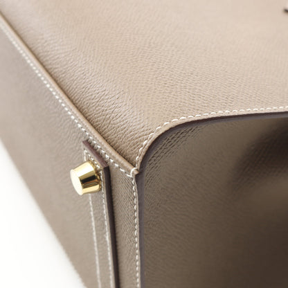 バーキン25 セリエ エトゥープ ハンドバッグ ヴォーエプソン グレーブラウン ゴールド金具 U刻印 エルメス バッグ HERMES