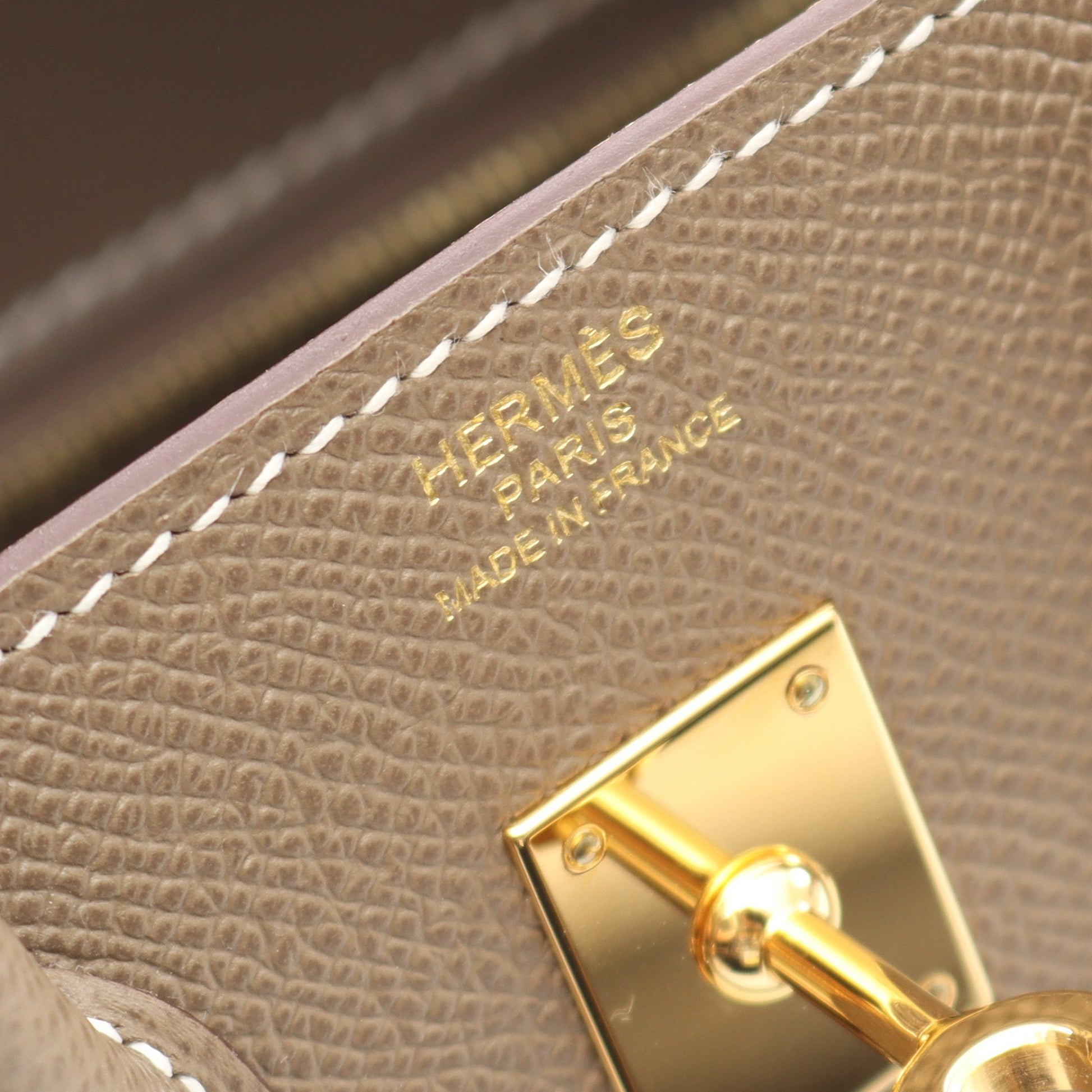 バーキン25 セリエ エトゥープ ハンドバッグ ヴォーエプソン グレーブラウン ゴールド金具 U刻印 エルメス バッグ HERMES