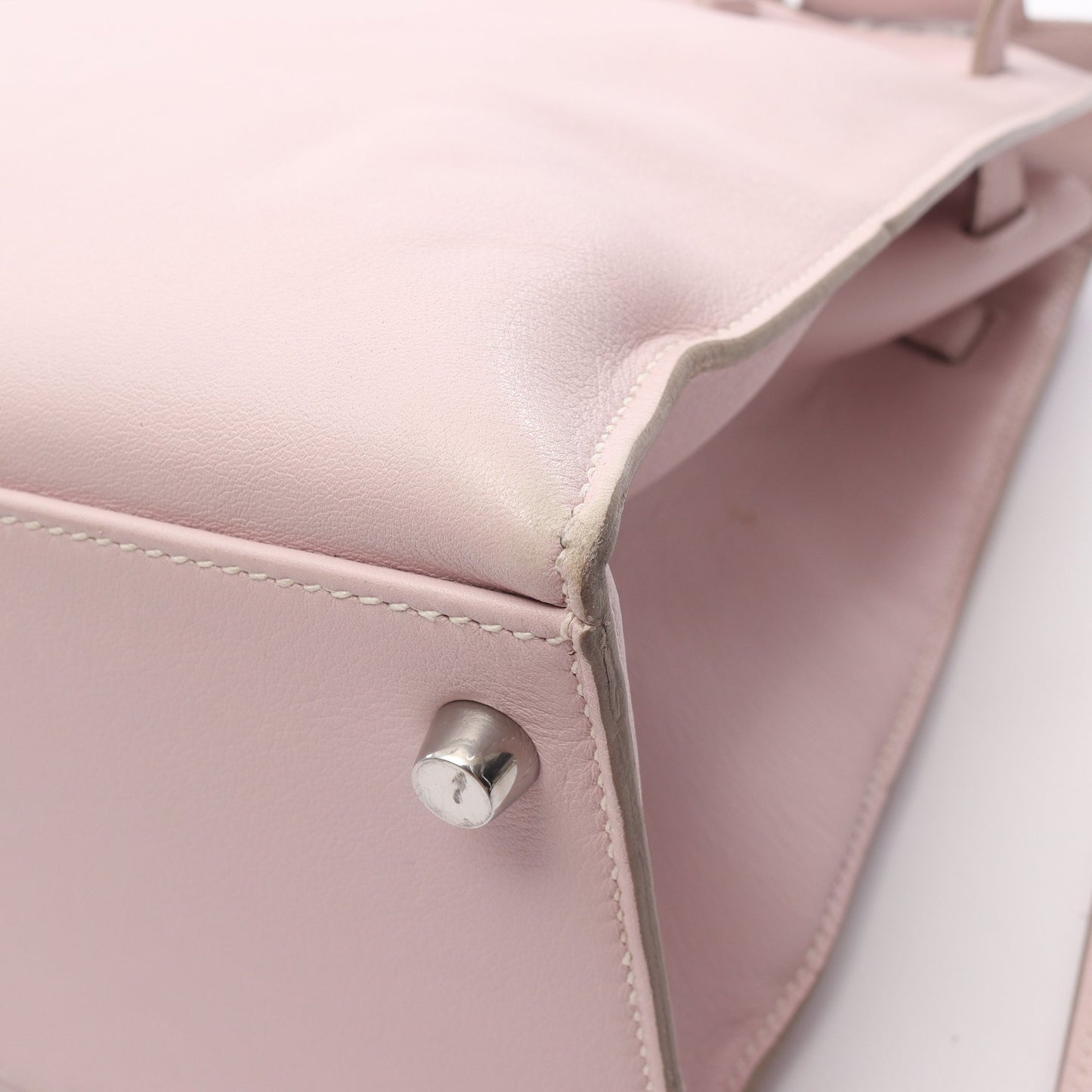ケリーフラット35 ハンドバッグ ヴォースイフト ライトピンク シルバー金具 □L刻印 エルメス バッグ HERMES