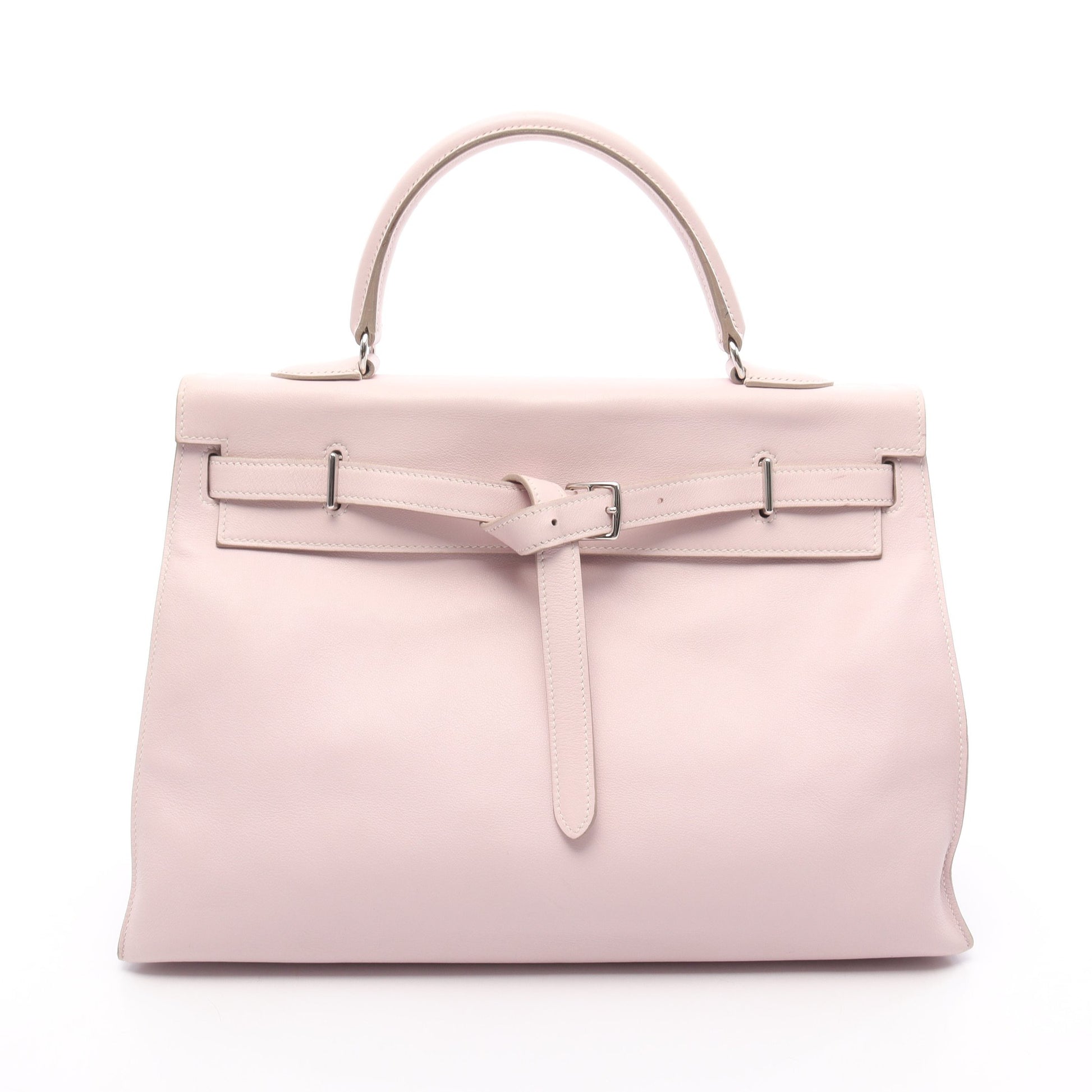ケリーフラット35 ハンドバッグ ヴォースイフト ライトピンク シルバー金具 □L刻印 エルメス バッグ HERMES