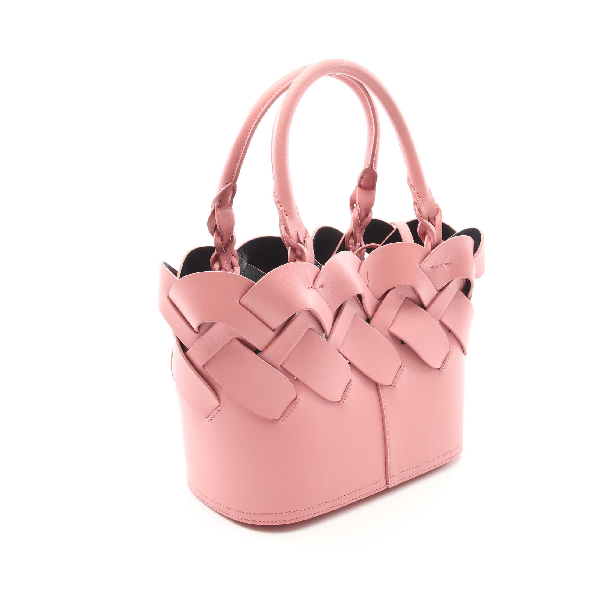 ヴィッテロ イントレチャート ハンドバッグ レザー ピンク プラダ バッグ PRADA