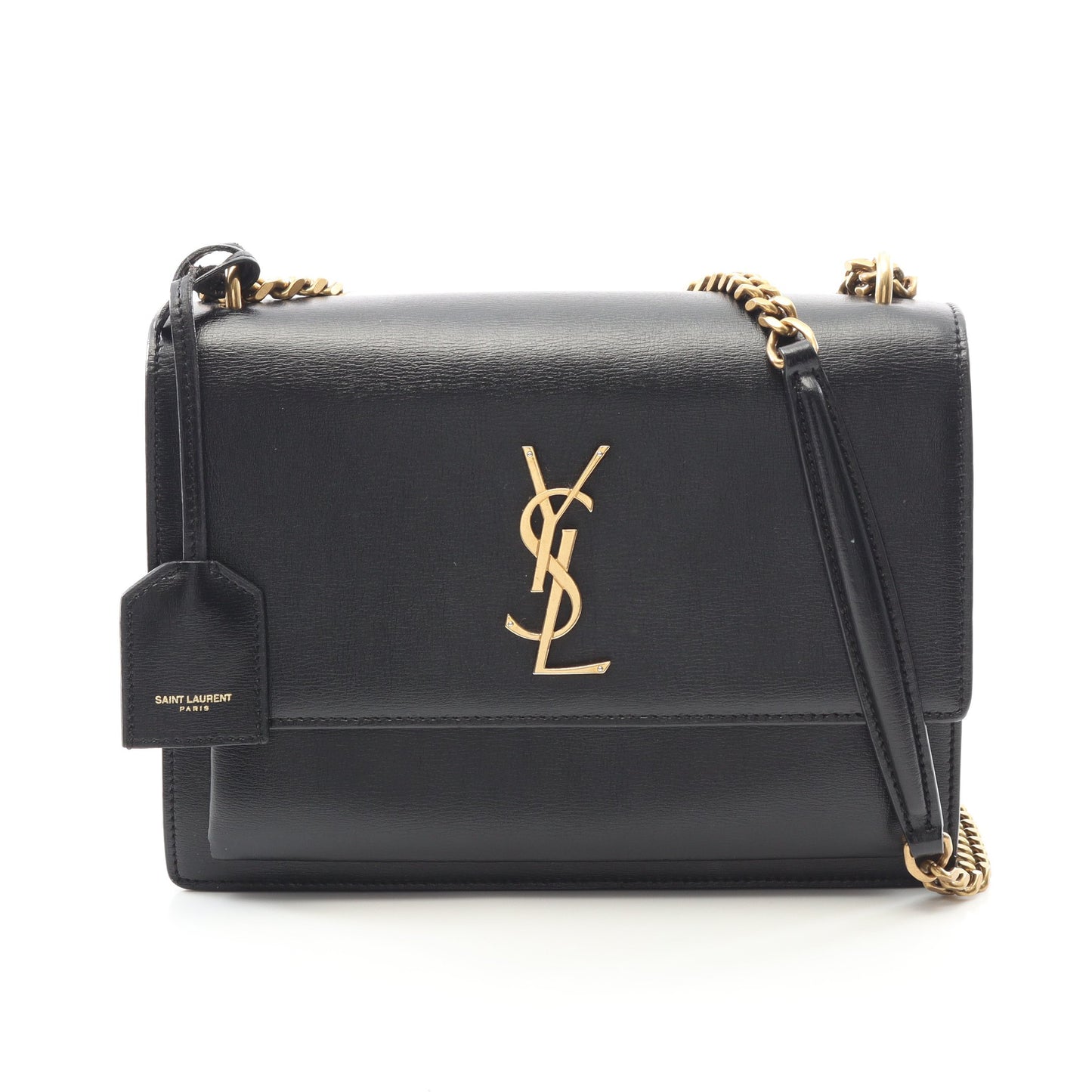 サンセット チェーンショルダーバッグ レザー ブラック サンローランパリ バッグ SAINT LAURENT PARIS