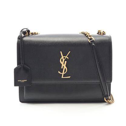サンセット チェーンショルダーバッグ レザー ブラック サンローランパリ バッグ SAINT LAURENT PARIS