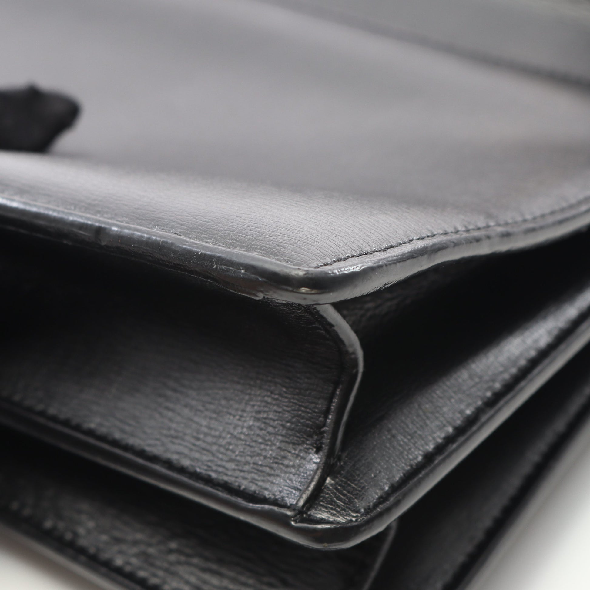 サンセット チェーンショルダーバッグ レザー ブラック サンローランパリ バッグ SAINT LAURENT PARIS