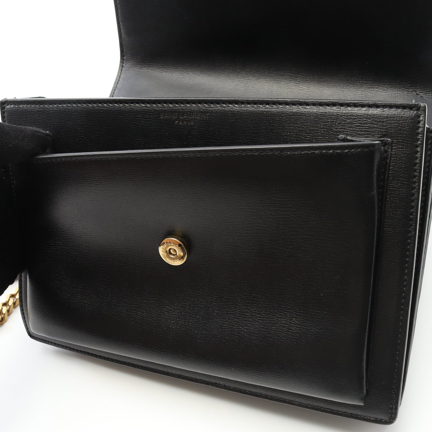 サンセット チェーンショルダーバッグ レザー ブラック サンローランパリ バッグ SAINT LAURENT PARIS