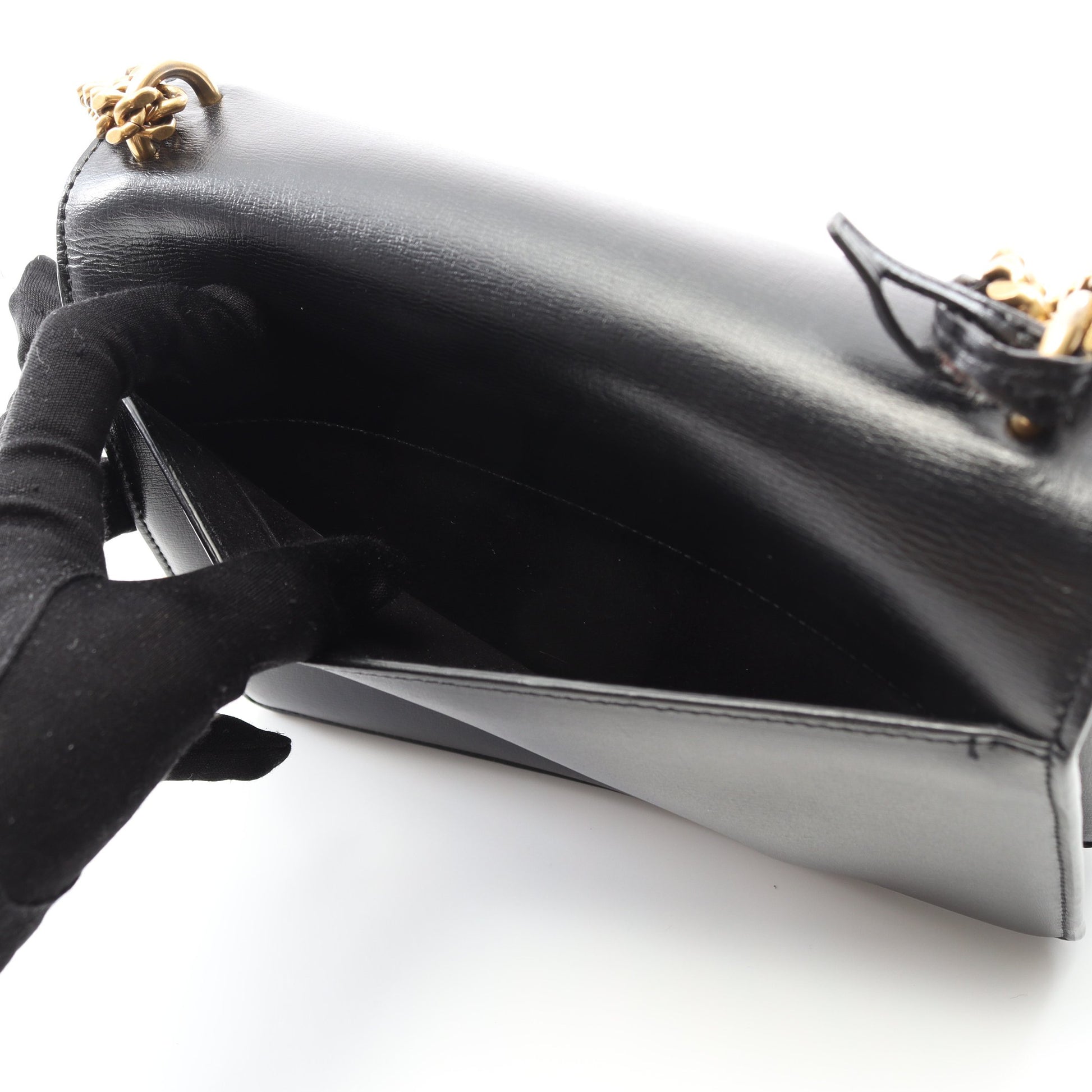 サンセット チェーンショルダーバッグ レザー ブラック サンローランパリ バッグ SAINT LAURENT PARIS