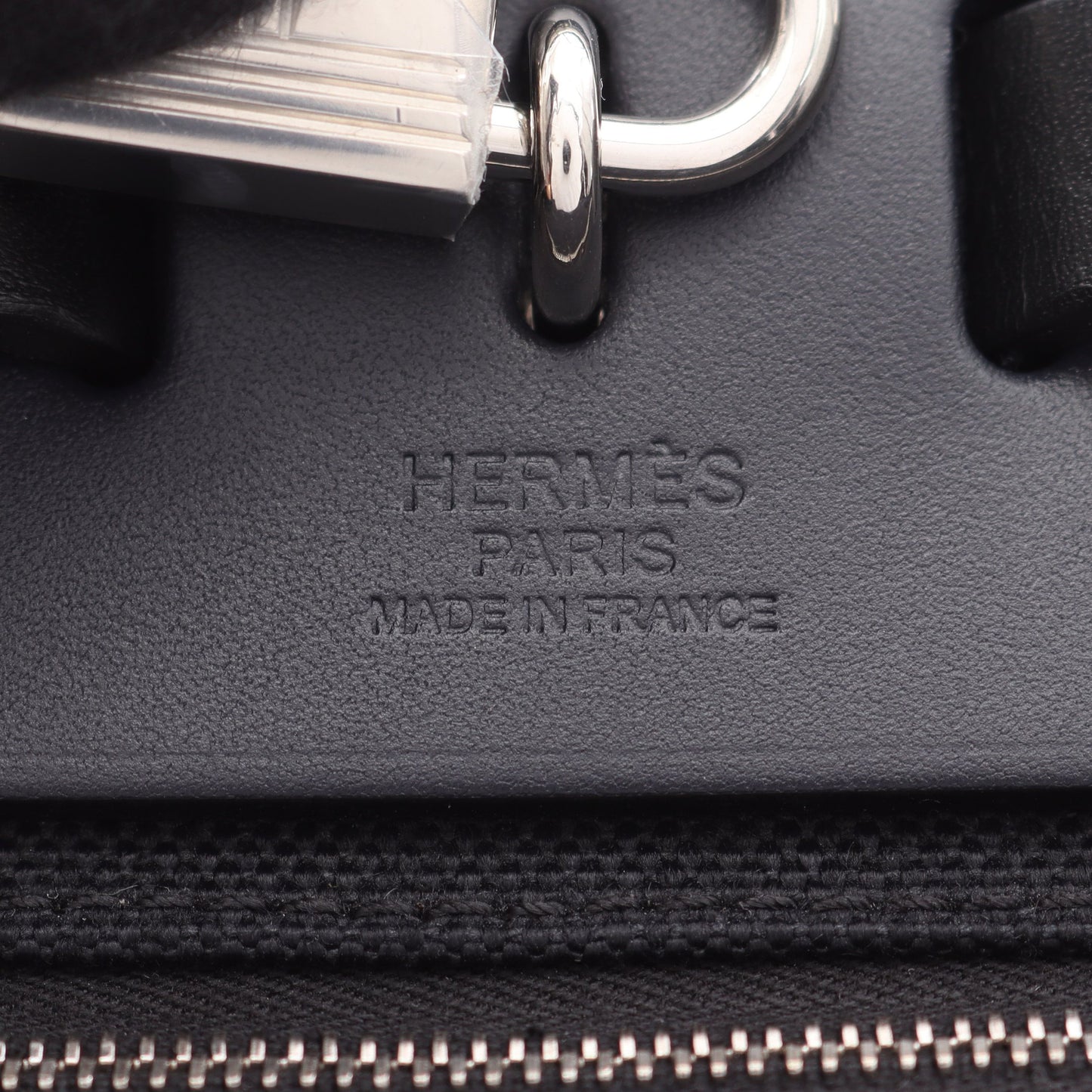 エールバッグジップPM ハンドバッグ ヴァッシュハンター トワルミリタリー ブラック インディゴブルー シルバー金具 2WAY Y刻印 エルメス バッグ HERMES
