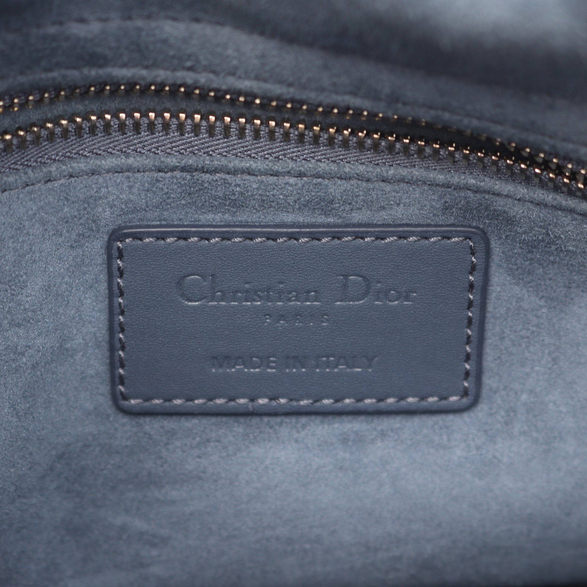 レディディオール スモール カナージュ ハンドバッグ レザー ダークブルー 2WAY クリスチャンディオール バッグ Christian Dior