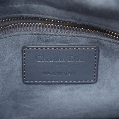 レディディオール スモール カナージュ ハンドバッグ レザー ダークブルー 2WAY クリスチャンディオール バッグ Christian Dior