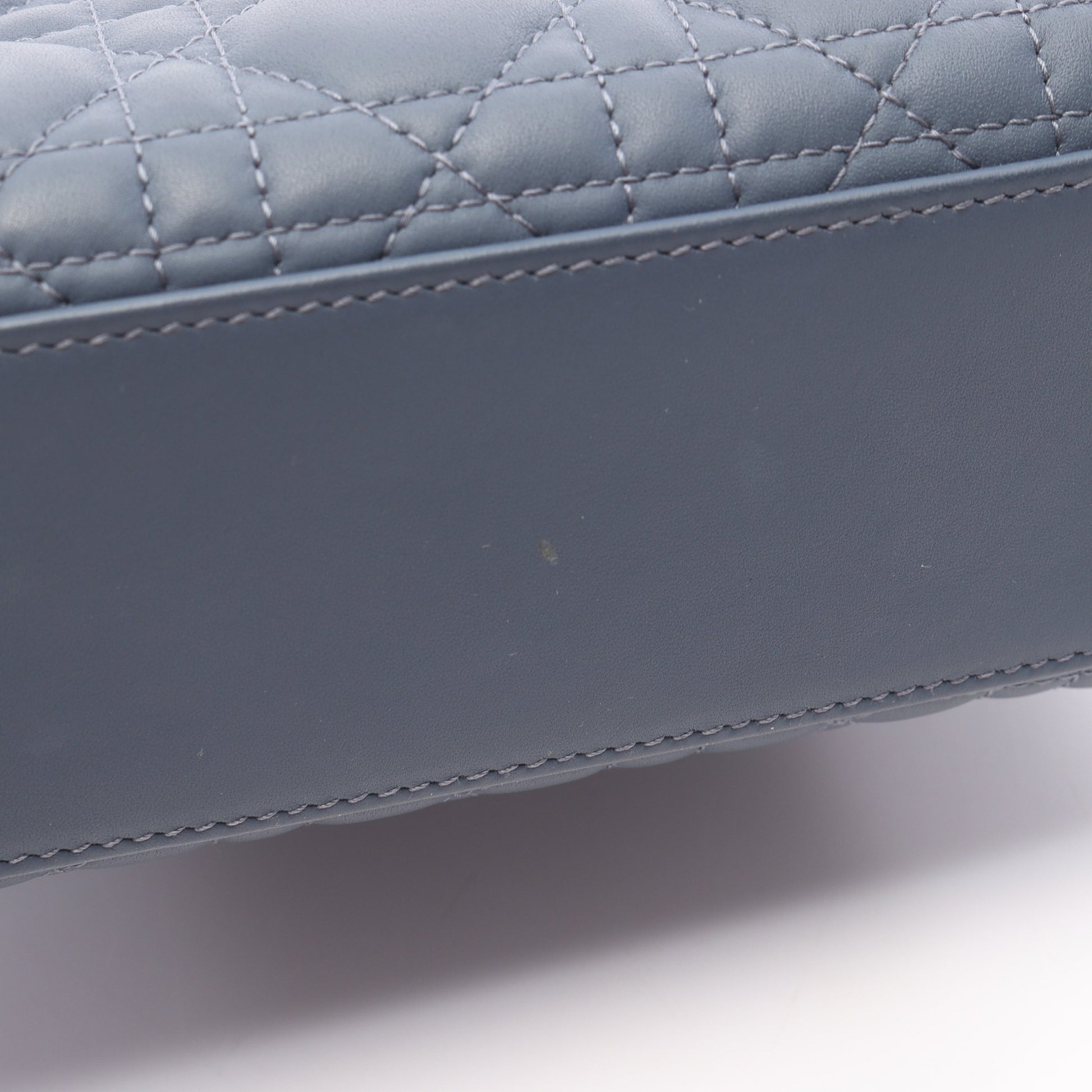 レディディオール スモール カナージュ ハンドバッグ レザー ダークブルー 2WAY クリスチャンディオール バッグ Christian Dior