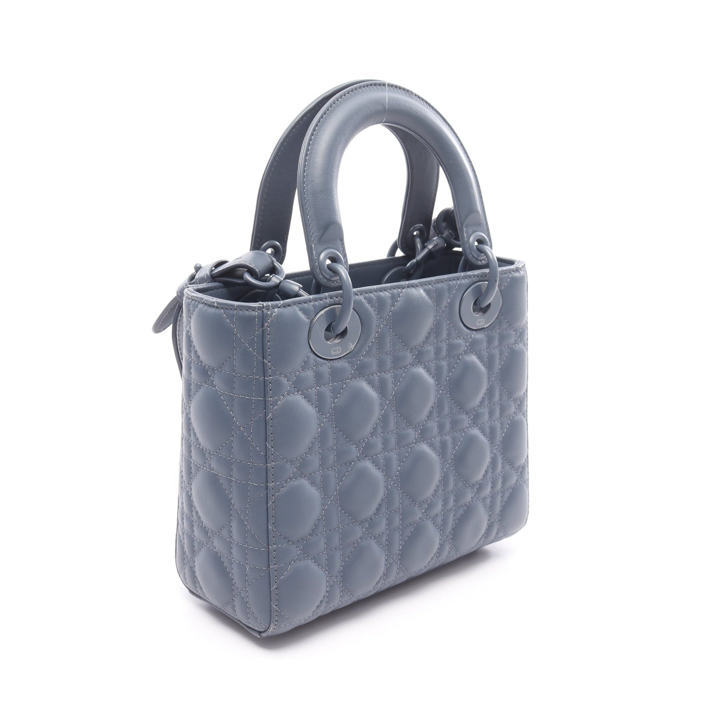 レディディオール スモール カナージュ ハンドバッグ レザー ダークブルー 2WAY クリスチャンディオール バッグ Christian Dior