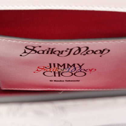 JIMMY CHOO × SAILOR MOON SAILOR MOON ＆ TUXEDO MASK VARENNE ショルダーバッグ レザー ホワイト ブラック ジミーチュウ バッグ JIMMY CHOO