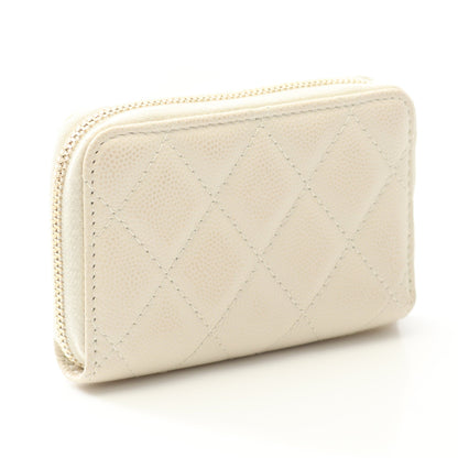 マトラッセ コインケース キャビアスキン オフホワイト ゴールド金具 シャネル 財布・小物 CHANEL