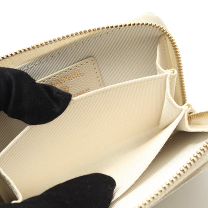 マトラッセ コインケース キャビアスキン オフホワイト ゴールド金具 シャネル 財布・小物 CHANEL
